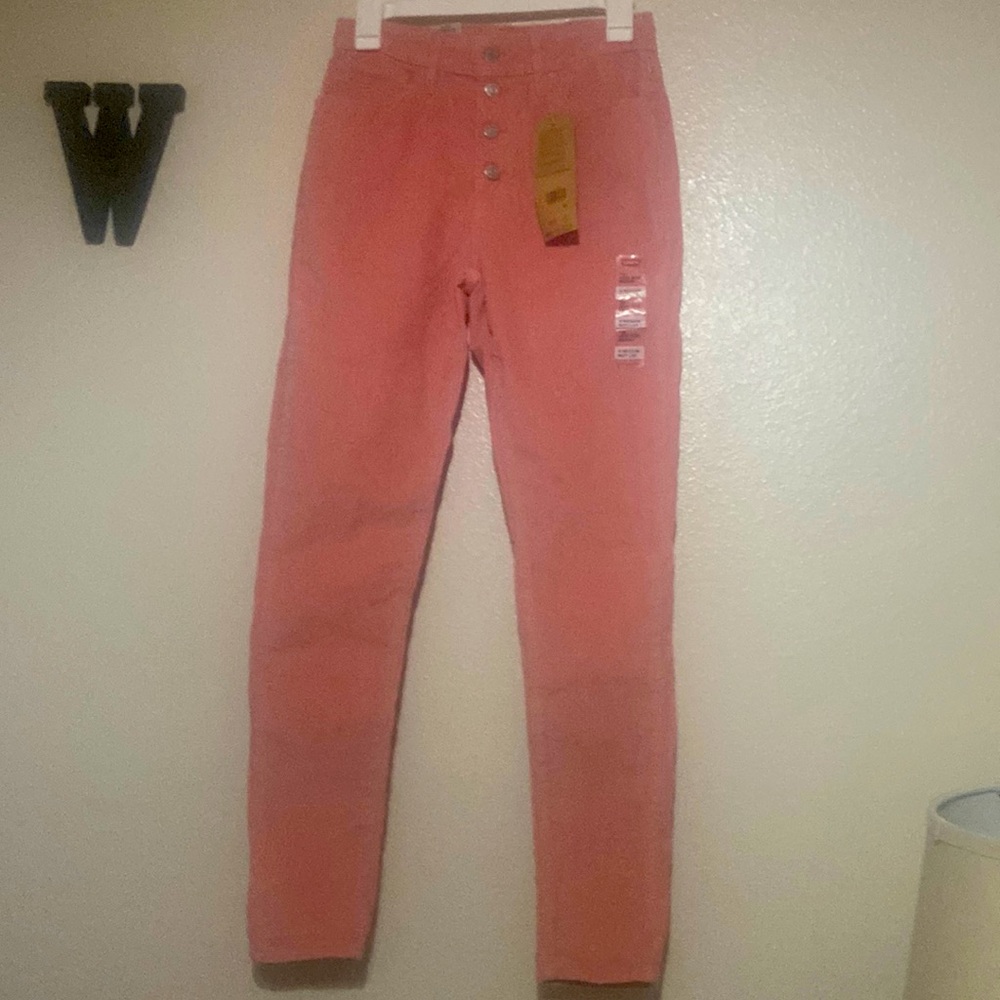 Pink High-Rise skinny Corduroy Levi’s Brand jeans